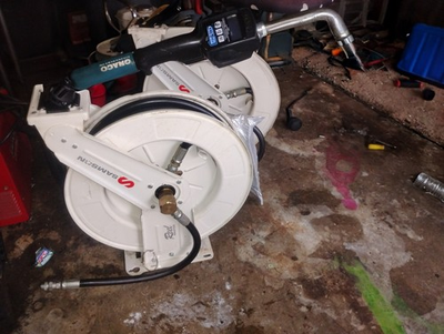 #ad SAMSON Reel with Graco 256216 LDP5 Series Electronic Preset Oil Meter $300.00