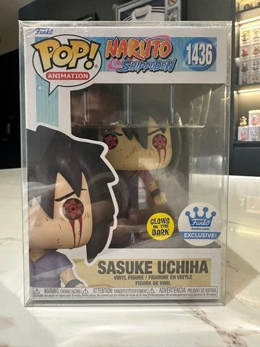Funko Pop! Vinyl: Naruto Shippuden Sasuke Uchiha Glow #1436 with Protector