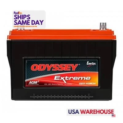 Odyssey Battery ODX-AGM34, One Battery 850Cca/1050Ca Sae Standard Terminal Perfo