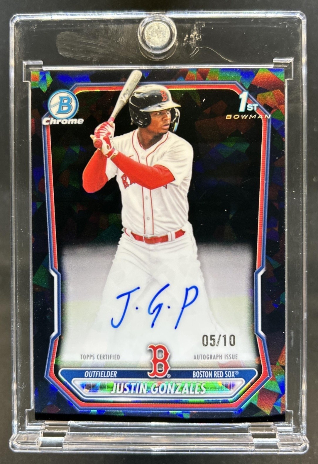 2026 Bowman Sapphire Justin Gonzales Chrome Auto 1st Refractor Black #/10