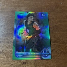 2022 Julian Strawther Rookie Card - Bowman U Green /250 #43 Denver Nuggets . rookie card picture