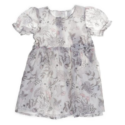 H&M, Kleid, Größe: 92, Weiß/Mehrfarbig, Baumwolle/Polyester, Blumen #SqH