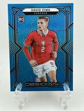 2022-23 Panini Obsidian Soccer /12 David Zima Blue Flood Rookie RC #127 Czechia