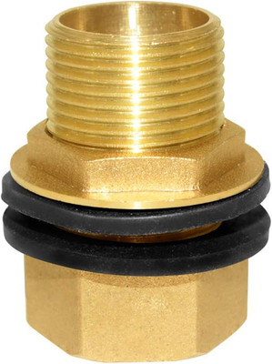 Brass Bulkhead Fitting 3/4  Male X 3/4'' Female Thread Water Tank Connector for R