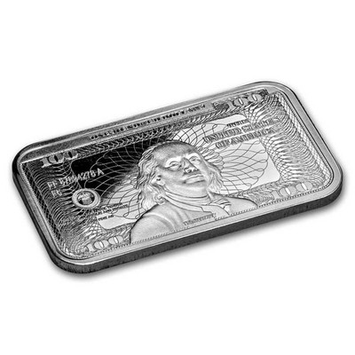 1 oz Silver Bar – Ben Franklin $100 Bill Design | eBay