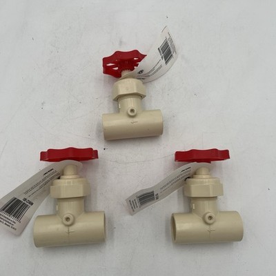 BRAND NEW!! 3 Pack Pro-Line 3/4'' CPVC Shut Off Stop Valve - Solvent 105-224HN