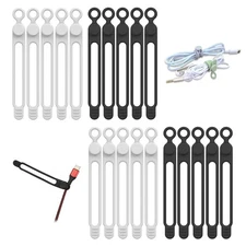 20pcs Silicone Cable Ties,Reusable Cable Management Organizer, Wire Ties，Trav...