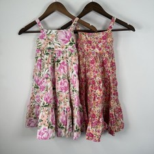 Toddler Dress Bundle Of 2 Between Dresses Tank Garden Floral Pink 3T