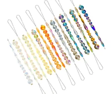 16 Pcs Christmas Tree Ornaments, Christmas Crystal Icicle Tree Decorations Glass