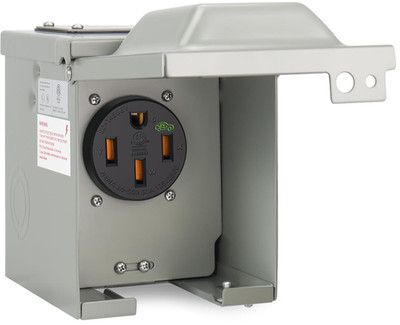 50 Amp 125/250 Volt EV Power Outlet Box, NEMA 14-50R 50 Amp EV Charging Receptac
