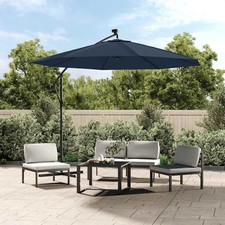 Tissu de Remplacement pour Parasol Déporté Bleu 300 cm Rechange Jardin vidaXL
