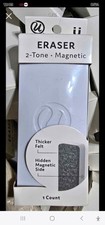 2 U Brands Magnetic Dry Erase Board Erasers, Felt Bottom Surface, 4.5x2.25x1