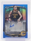 ALIYAHNA MORRIS 2025-26 BOWMAN CHROME U 1ST BLUE REFRACTOR AUTO /150 Q0154