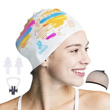 Women Swim Cap for Long Hair  Thick Hair - Extra Large Silicone Swimming Cap...