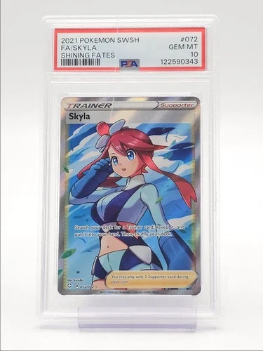 SKYLA 2021 POKEMON SWSH SHINING FATES ULTRA RARE DAMAGE 072/072 PSA 10 Q6438