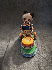 Beautiful Vintage MS-565 Drumming Animal Tin Wind Up Toy