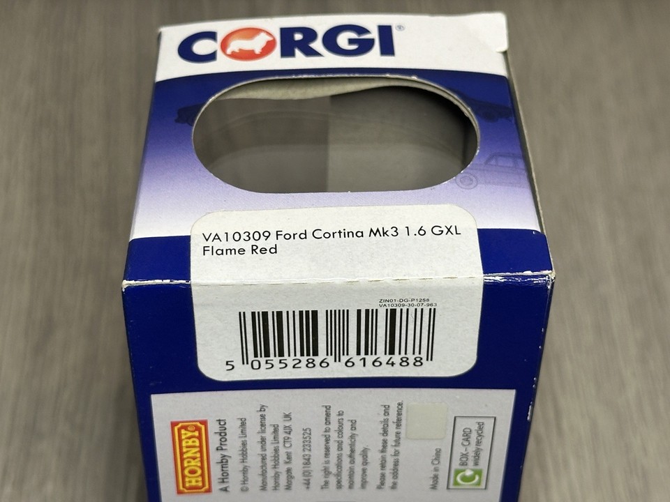 CORGI TOYS FORD Cortina Gxl Bordeau Pavillon Noir Scale 1/43