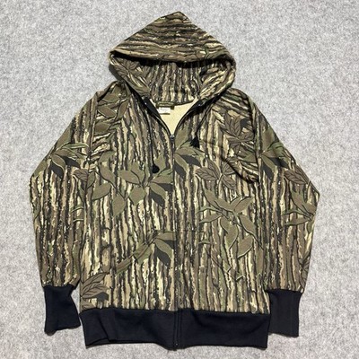 Vintage Camo Jacket Mens Medium Spartan Realtree Camouflage Hooded Hunting  Coat