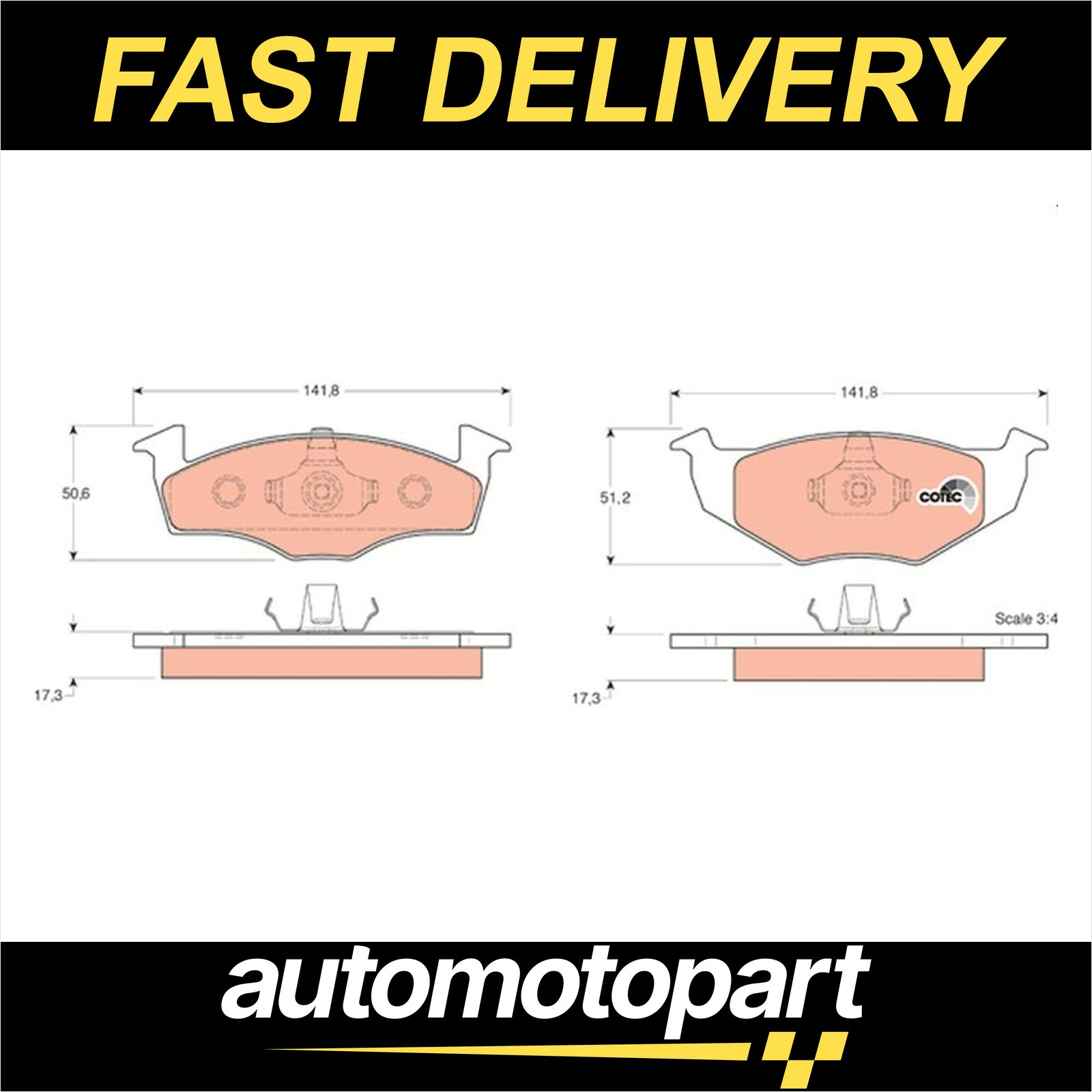 TRW Brake Pads Set Front GDB1274 6N0698151C 6N0698151 21866 OE Quality Part