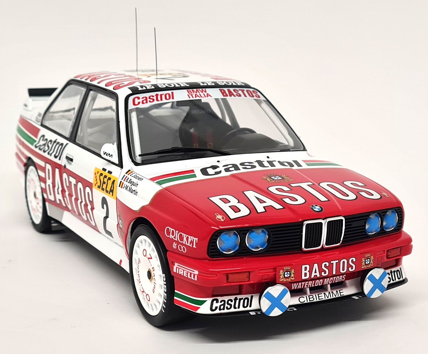 Ixo 1/18 - BMW M3 E30 24H Spa 1991 #2 Bastos Diecast Scale Model Race Car