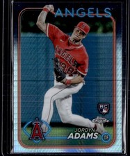 JORDYN ADAMS 2024 TOPPS CHROME PRIZM REFRACTORS RC LOS ANGELES ANGELS #145