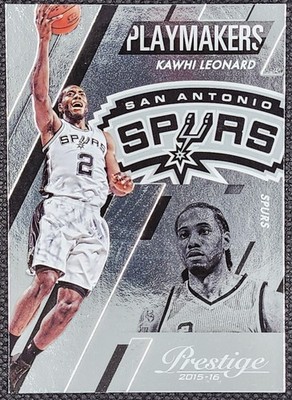 2015-16 Panini Prestige - Playmakers Kawhi Leonard #10 San Antonio Spurs Card