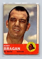 1963 Topps #73 Bobby Bragan POOR Milwaukee Braves