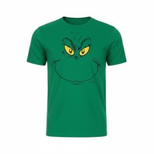 Green Grinch Face Graphic T Shirt Adult 2XL 2XG 2TG Delta Pro Weight