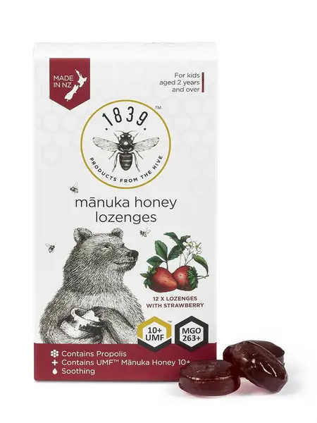 1839 UMF 10+ Strawberry Lozenges with Manuka Honey - Image 2