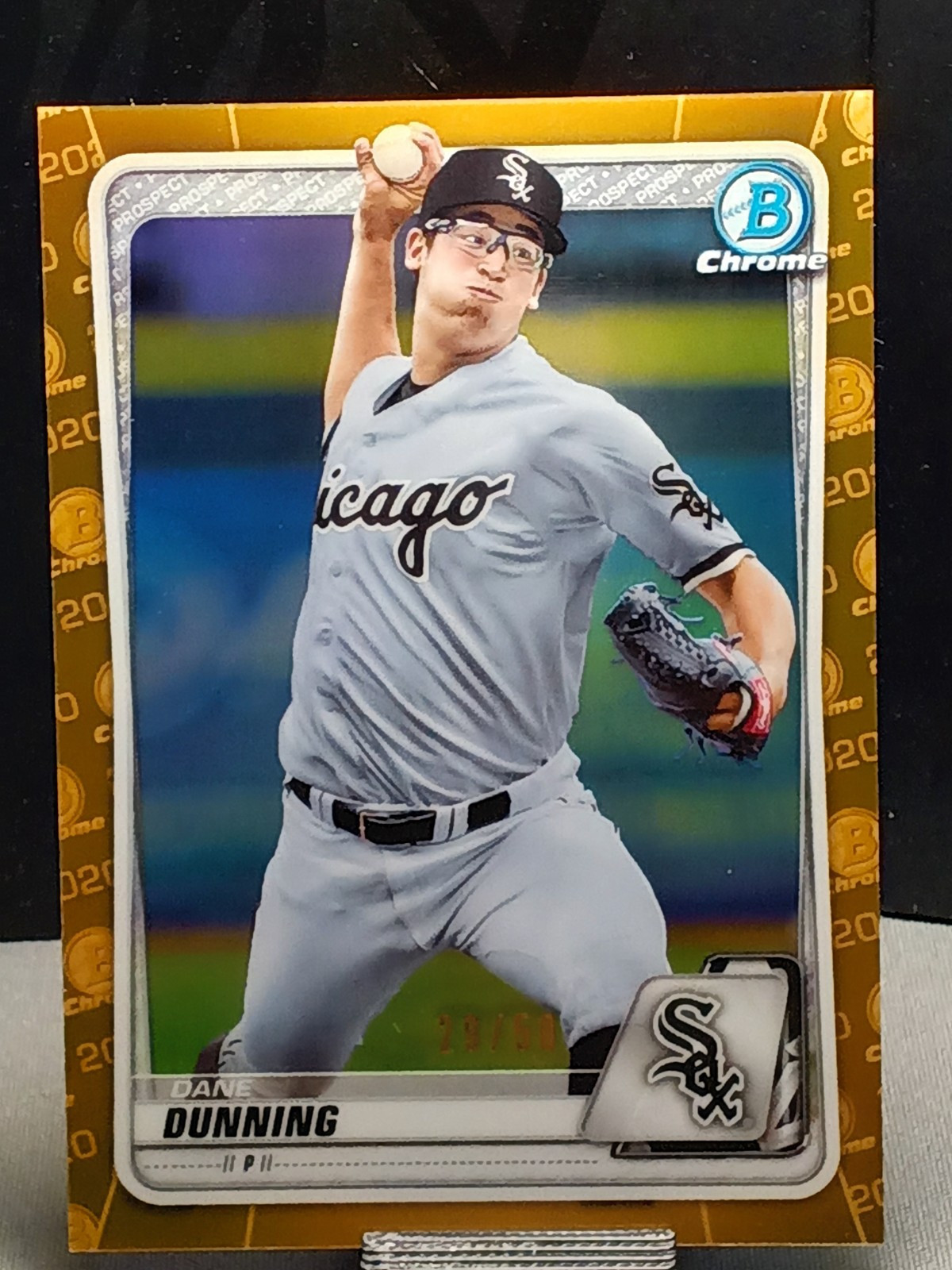 2020 Bowman Chrome Gold Refractor /50 #BCP-232 Dane Dunning Chicago White Sox
