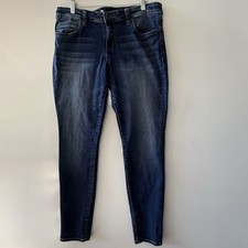 KUT From The Kloth Toothpick Skinny Mid Rise Jeans Women 12 Dark Wash Stretch