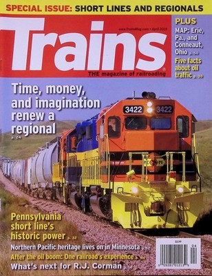 TRAINS Magazine April 2015 - Short Lines & Regional RRs, Erie PA Map, Kiski Jct