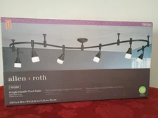 ALLEN+ROTH SLOAN 6 LIGHT FLEXIBLE TRACK LIGHT MATTE BLACK