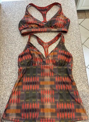 Prana Women's Swim Prana Aleka Tankini Top and Bikini Top Size Medium EUC