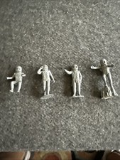 Lot Of 5 Marx 1962 Operation Moon Base Vintage Silver Plastic PlaySet Figures