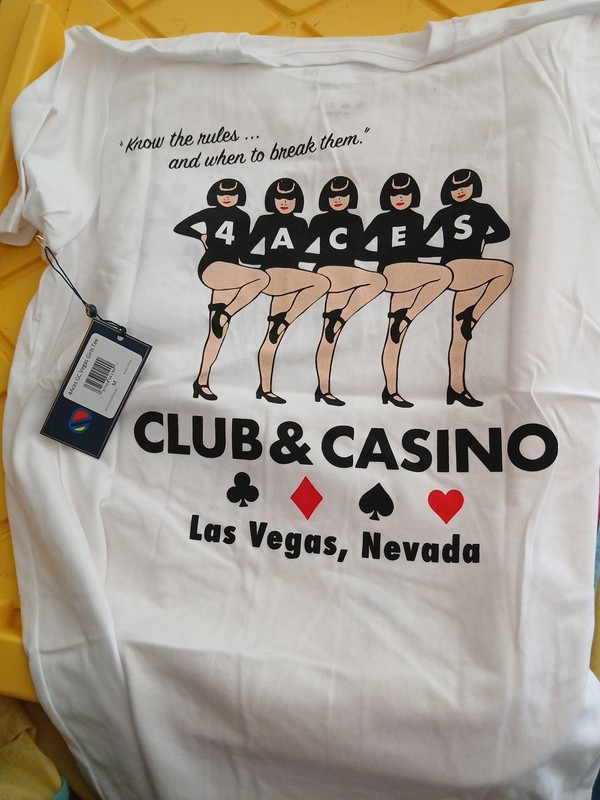 New Vegas Girls 4 Four Aces GC Extracurricular Liv Golf Club Tee Shirt Large L