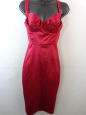 House of CB London Cocktail Dress Women's XS Red Sleeveless Bodycon Corset