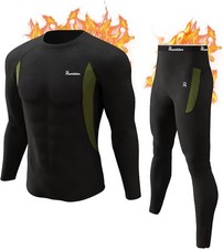 Romision Thermal Underwear for Men Long Johns Base Layer Fleece Lined Top and Bo