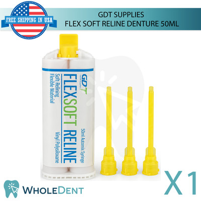 GDT FlexSoft Liner Material For Flexible Soft Reline Denture Renew Cushion