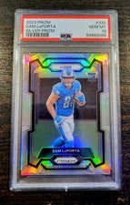 2023 Prizm Sam LaPorta #332 Silver Prizm RC PSA 10 Football Rookie Card. rookie card picture