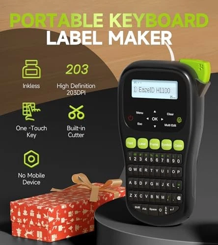 Label Maker Machine with-Tape Laminated, H1100 Black Label Maker with Label Maker Machine with-Tape Laminated, H1100 Black Label Maker with