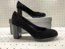 Escarpin Sarto By Franco Taille 7 M Noir - Talon 3 Pouces, Bout Rond, Cuir - Occasion Bon état