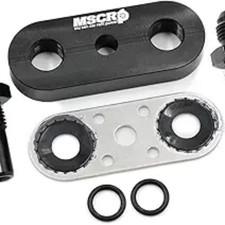 Cooler Line Plate Compatible with 6L80E 6L90E 8L90E with Gasket and 6AN Fittings