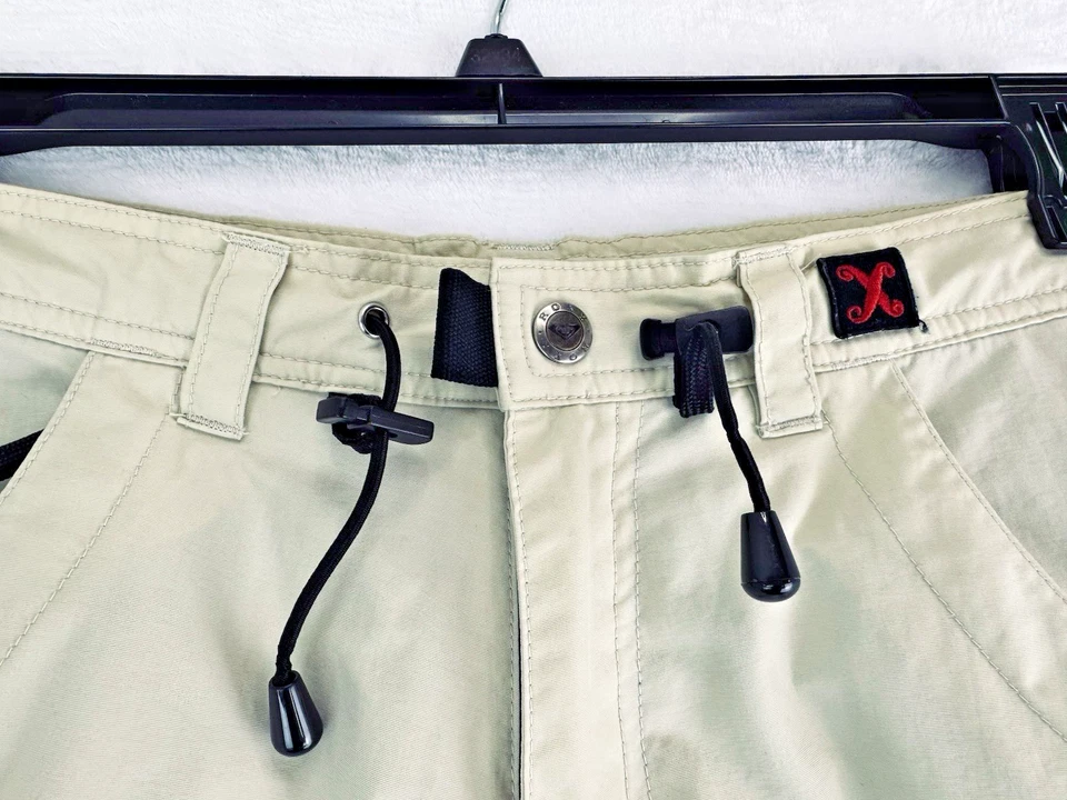 Roxy Snow Pants Womens L Boardwear Quicksilver Snow Ski Light Tan Zip Pockets - Image 3 of 4