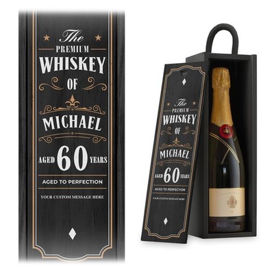 Personalisierte Whisky Holz Geschenkbox Individuell Whiskey Bourbon Geschenk für Ihn