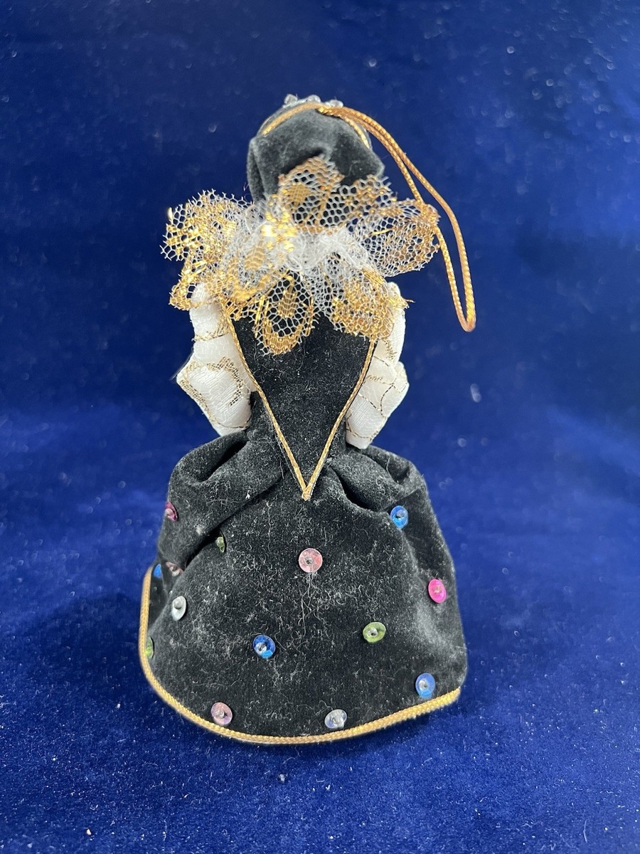 Vintage St Nicolas Felted Queen Elizabeth 1 Christmas Ornament