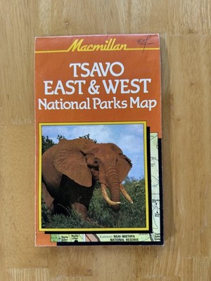 Macmillan Tsavo East & West National Parks Map Travel Guide Safari Kenya Africa