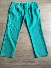 Samuel Windsor Men's Green Chino Trouser Size W38 L29 Rare Colour!!!