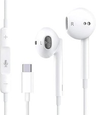 USB-C Headphones for iPhone 15 16 Samsung - Wired Earbuds with Mic  Volume