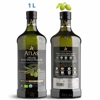 Atlas Organic Cold Pressed Moroccan Extra Virgin Olive Oil, Polyphenol Rich, NEW